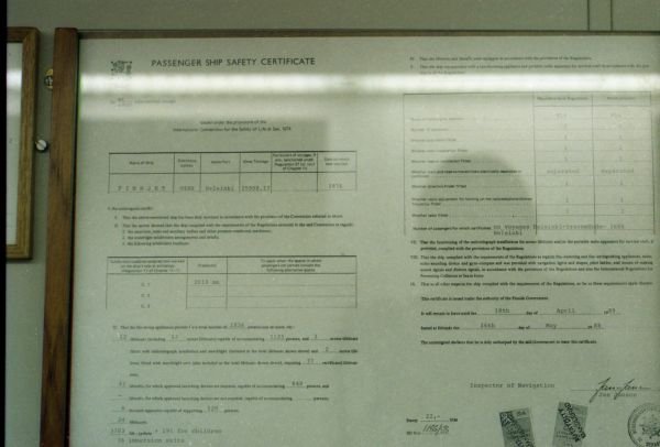 Finnjet safety certificate